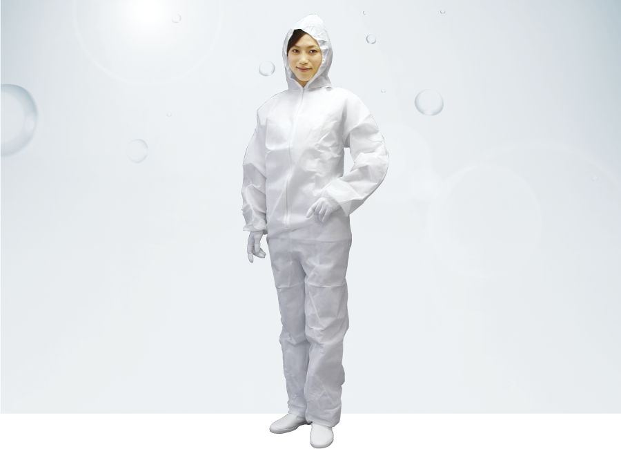 専門店では ブラストン フード付つなぎ服 ホワイト Ｍサイズ BSC-11021-W-M 理化学・クリーンルーム用品・クリーンルーム用ウェア 通販 